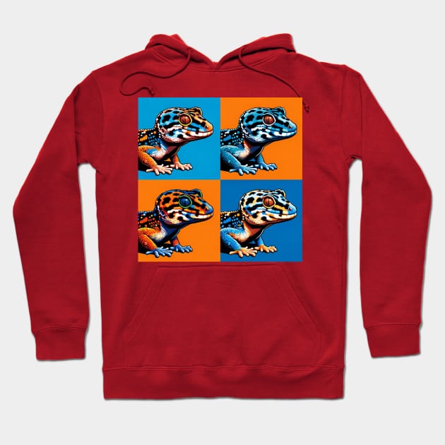 Tokay Gecko Pop Art - Cool Lizard Hoodie by PawPopArt